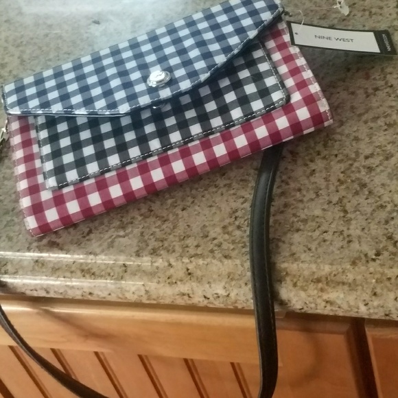 Nine West Handbags - Gingham bag new tags. Perfect for 4th of july Nine West Handbags - Gingham bag new tags. Perfect for 4th of july